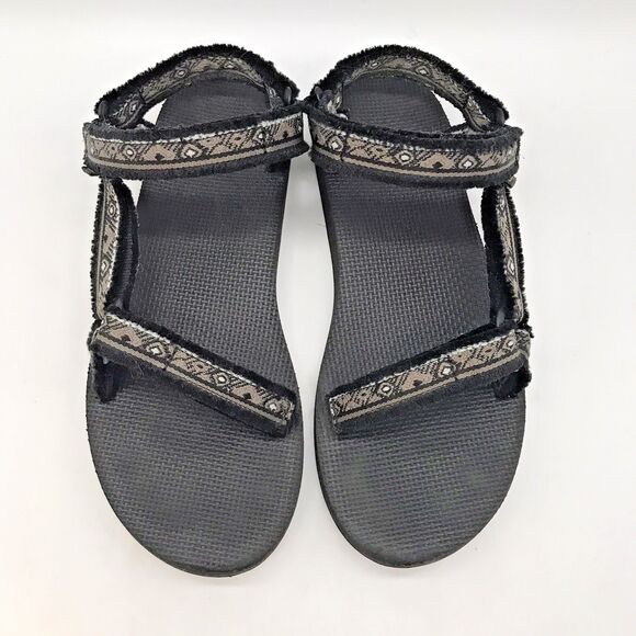 Teva Original Universal Maressa Sandals Women's 9 Brown Black Hook & Loop Beach - Picture 5 of 10